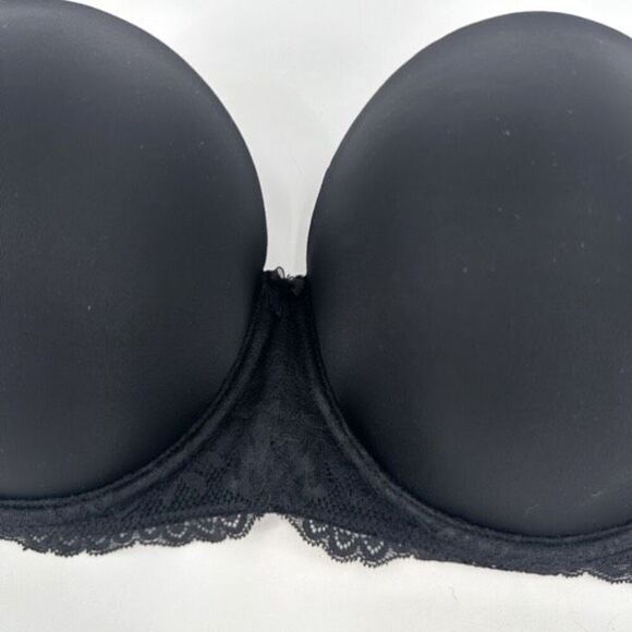 Torrid Bombshell Black Everyday Strapless Bra 38DDD Lace 38F - Picture 4 of 10